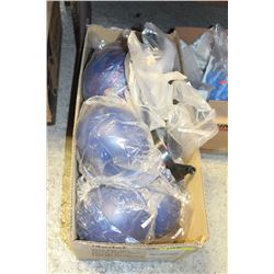 LOT OF BLUE HARDHATS W/ LINERS