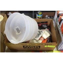 FLAT OF GRIPPAZ GLOVES & FUNNELS PLUS MORE