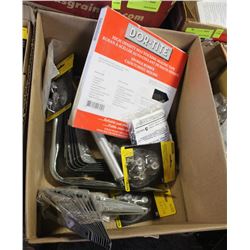 FLAT OF SHELVING BRACKETS, SEALING TAPE,