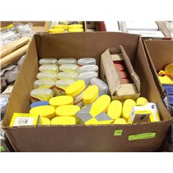 BOX OF ELECTRICAL, FUSES, FORK TERMINALS,