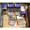 Image 1 : FLAT OF WIRE LABELS & D BATTERIES & AA BATTERIRES