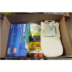 FLAT OF ASSORTED LIGHT-HEAVY DUTY GLOVES