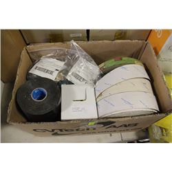 BOX OF ASSORTED TAPE