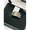 Image 2 : 4) STERLING SILVER DIAMOND BAND RING