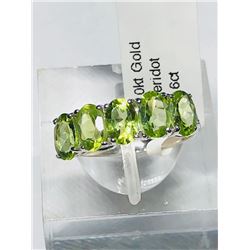 8) 10KT GOLD PERIDOT RING