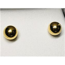 13) STERLING SILVER GOLD PLATED EARRINGS