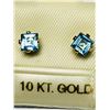 Image 1 : 15) 10KT GOLD BLUE TOPAZ EARRINGS