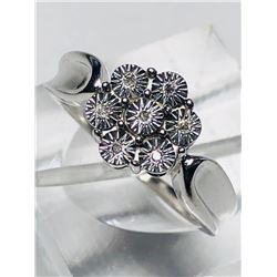 30) STERLING SILVER DIAMONDS RING