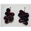 Image 1 : 33) 14KT GOLD GARNET EARRINGS