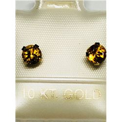 35) 14KT GOLD CITRINE EARRINGS