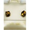 Image 1 : 35) 14KT GOLD CITRINE EARRINGS