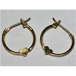 41) 14KT GOLD HOOP EARRINGS