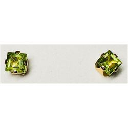 45) 10KT GOLD PERIDOT EARRINGS