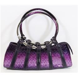 PURPLE SNAKESKIN STYLE HANDBAG