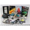 Image 1 : FLAT OF ASSORTED CAR AND BIKE COLLECTIBLES