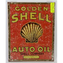 RETRO METAL GOLDEN SHELL SIGN