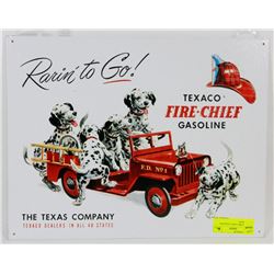 TEXACO FIRE CHEIF GASOLINE METAL SIGN.