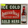 Image 1 : RETRO BUDWEISER METAL SIGN.