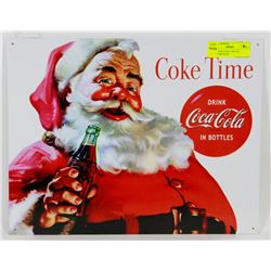 DRINK COCA-COLA METAL CHRISTMAS SIGN