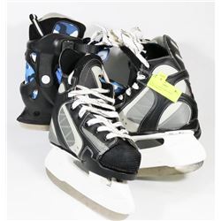 2 PAIRS OF ADJUSTABLE KIDS HOCKEY SKATES