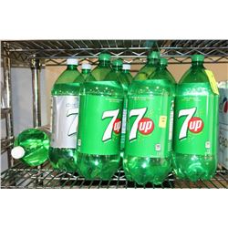 LOT OF 12- 2L BOTTLES OF 7UP AND DIET 7UP SODA POP