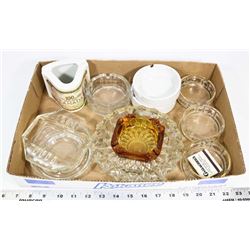 FLAT OF ASSORTED ASHTRAYS