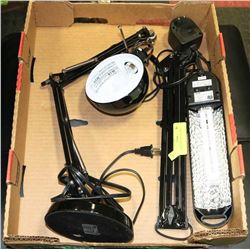 2 BLACK DESK LAMPS (WORKS)