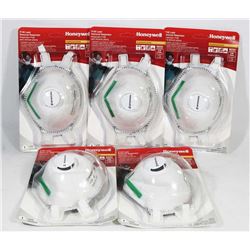 CASE OF 5 HONEYWELL LEAD REMOVAL RESPIRATORS.