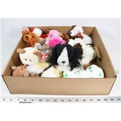 RETIRED TY BEANIES OWL,CAT,DOGS