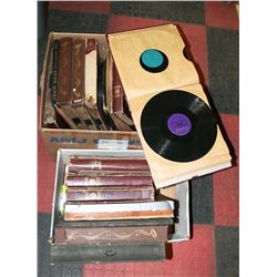 HUGE LOT OF VINTAGE BINDERS OR 78 RPM RECORDS