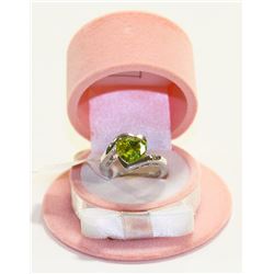 1) STERLING SILVER CUBIC ZIRCONIA RING