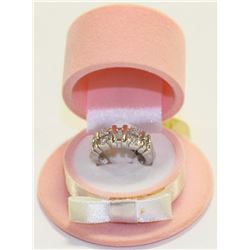 25) STERLING SILVER CUBIC ZIRCONIA RING