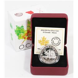 O CANADA MOOSE FINE SILVER COIN