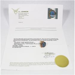 14K YELLOW GOLD AND OPAL RING WITH APPRAISAL FROM