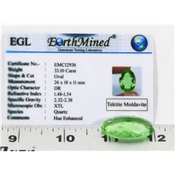#5-TEKTITE MOLDAVITE GEMSTONE  33.10CT