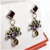 Image 2 : 26) STERLING SILVER MIXED GEMSTONE EARRINGS