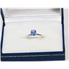 Image 1 : 27) 10K WHITE GOLD SAPPHIRE RING