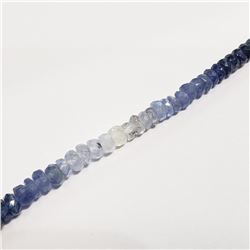 28) 14K YELLOW GOLD SAPPHIRE BEAD NECKLACE