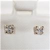 Image 1 : 36) 14K YELLOW GOLD CUBIC ZIRCONIA EARRINGS