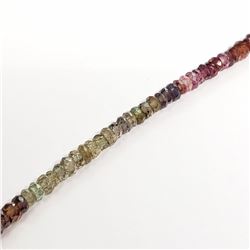 37) STERLING SILVER SAPPHIRE BEAD NECKLACE