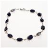Image 2 : 41) 14K WHITE GOLD SAPPHIRE BRACELET
