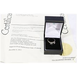 LADIES SIZE 7 DIAMOND 14K WHITE GOLD RING,