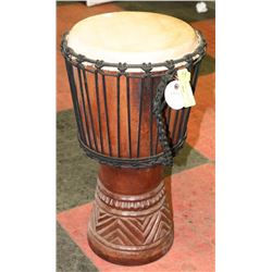 MEDIUM WOOD CARVED CIRCLE DRUM