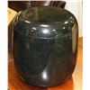 Image 1 : OBSIDIAN COLOR STONE LIDDED JAR / URN 9" TALL