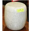 Image 1 : MARBLE DESIGN STONE LIDDED  JAR / URN,  9" TALL