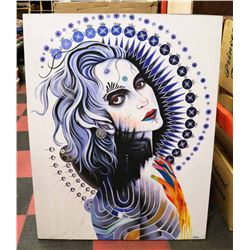 DAY OF THE DEAD INSPIRED GIRL OIL ON CANVAS,