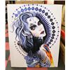 Image 1 : DAY OF THE DEAD INSPIRED GIRL OIL ON CANVAS,