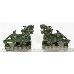 PAIR OF FOO DOG FIGURES