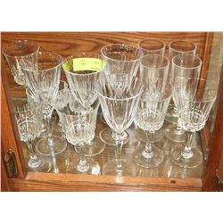 LOT OF ESTATE CRYSTAL GLASSES - ON CHOICE