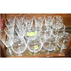 LOT OF ESTATE CRYSTAL GLASSES - ON CHOICE